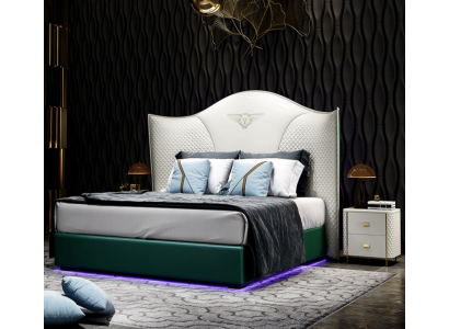 Design Luxury Double Hotel Łóżko Sypialnia Nowoczesne Drewno Meble Podkładka